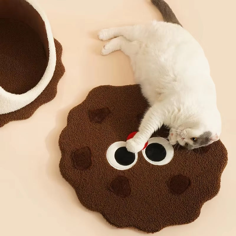 Sandwich Cookie Cat Nest Autumn and Winter Winter Sleeping Closed House Bed Pet Nest Dog Nest Supplies