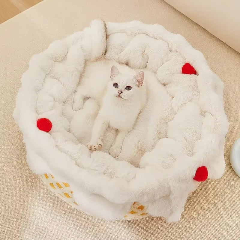Cat Nest Winter Warm Removable Washable Cat Bed House Security Small Dog Nest Four Seasons Universal Pet Supplies Accessories