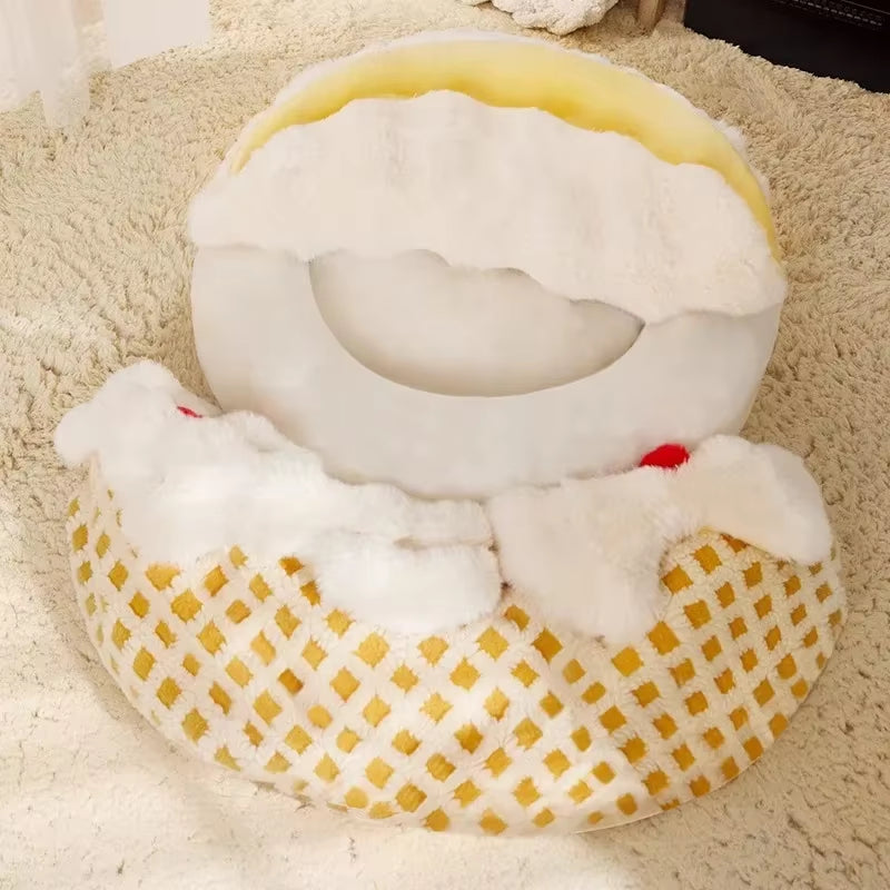 Cat Nest Winter Warm Removable Washable Cat Bed House Security Small Dog Nest Four Seasons Universal Pet Supplies Accessories