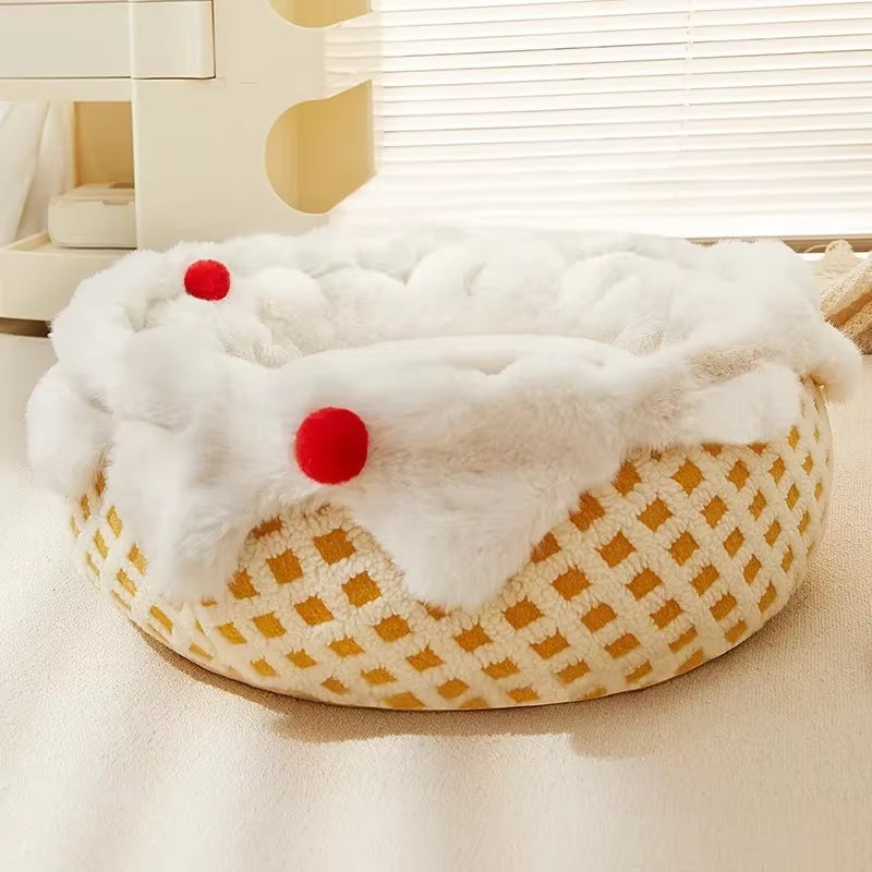 Cat Nest Winter Warm Removable Washable Cat Bed House Security Small Dog Nest Four Seasons Universal Pet Supplies Accessories