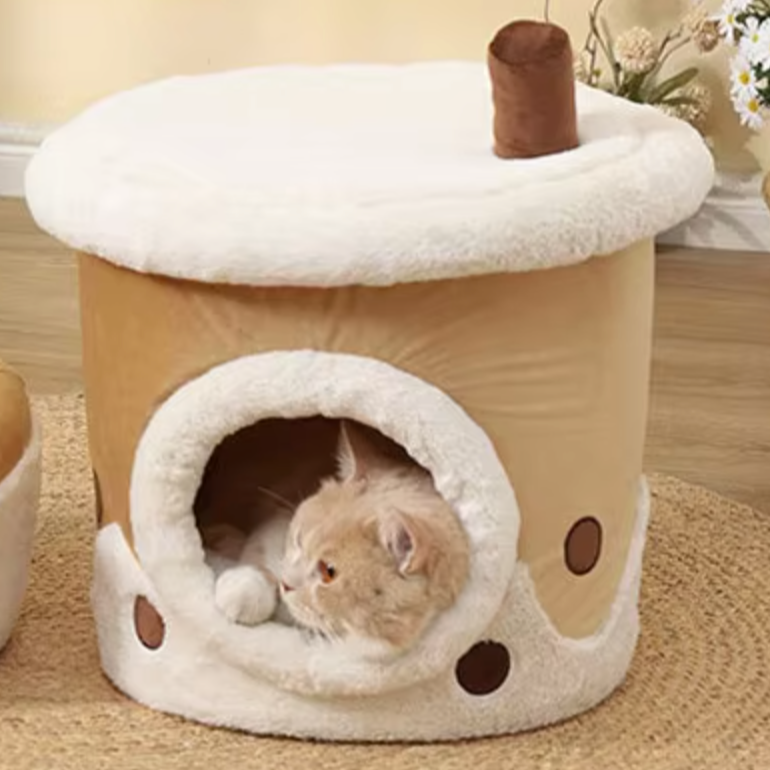 Bubble Tea Cat Bed