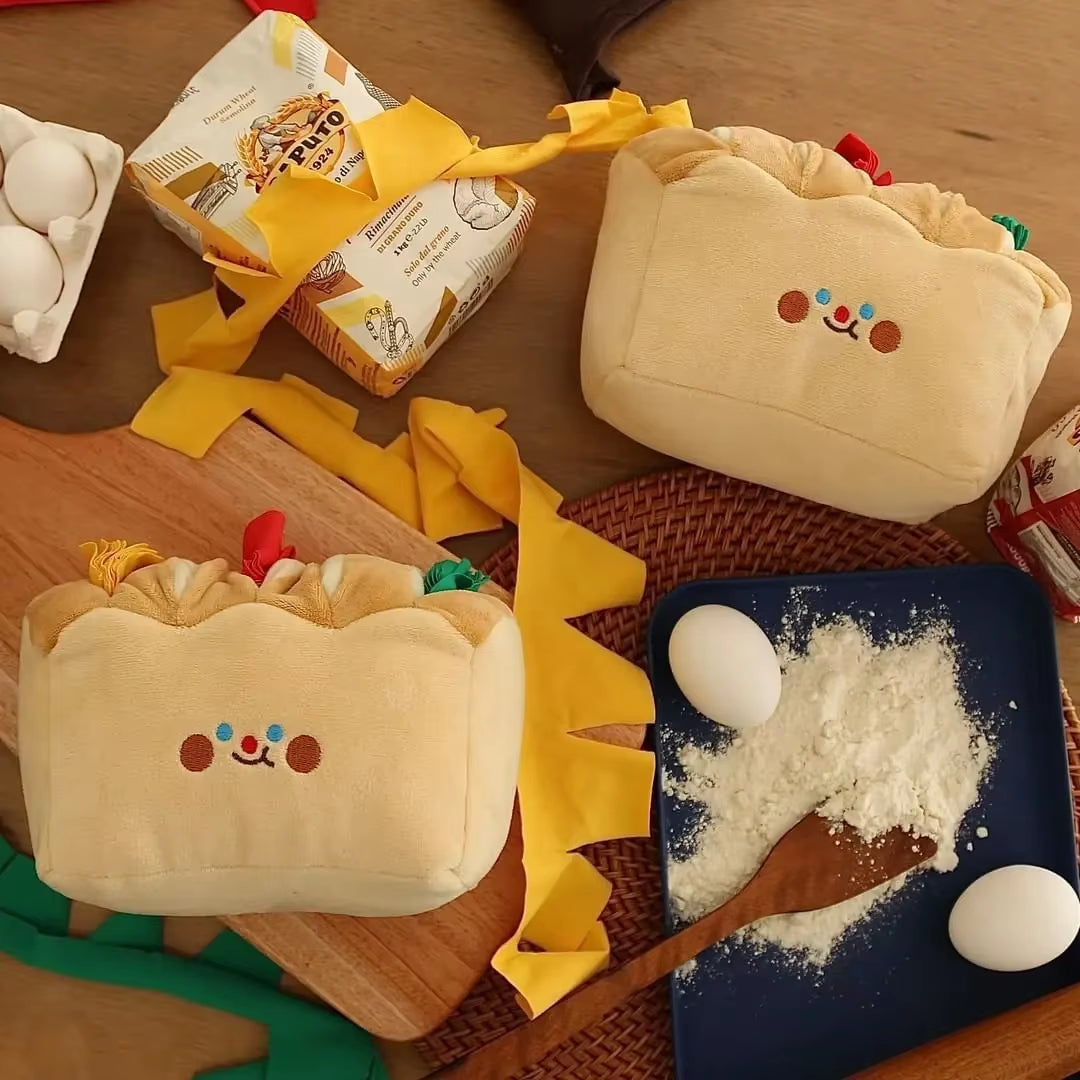 Ins New Bread Toast Tibetan Food Toy Dog Interactive Plush Toy Puzzle Exercise Sense of Smell Dog Chew Toys Dogs Toys