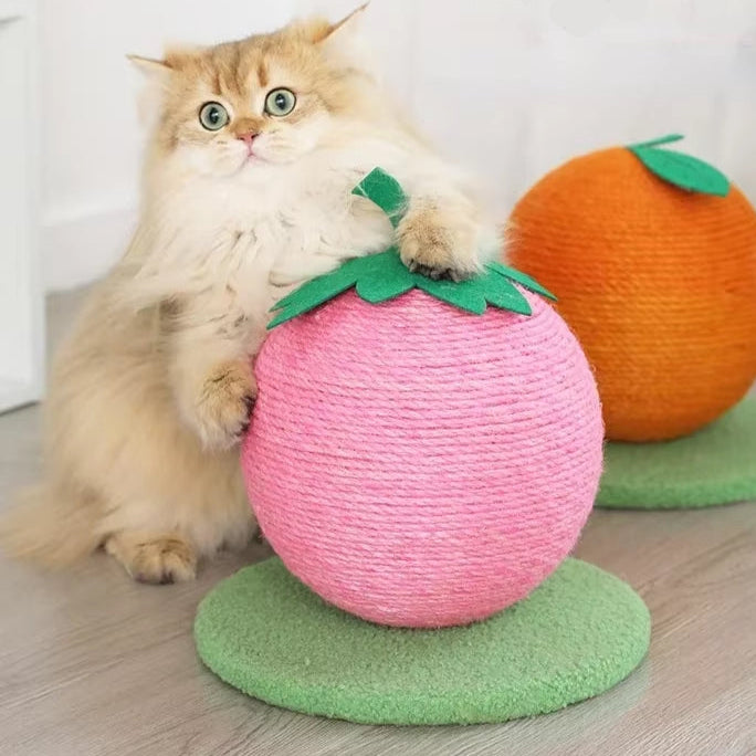 Cat Scratching Ball Toy Pineapple and Orange Cat Climbing Frame Grinding Paws Toys Kitten Scratcher for Pet Furniture Supplies