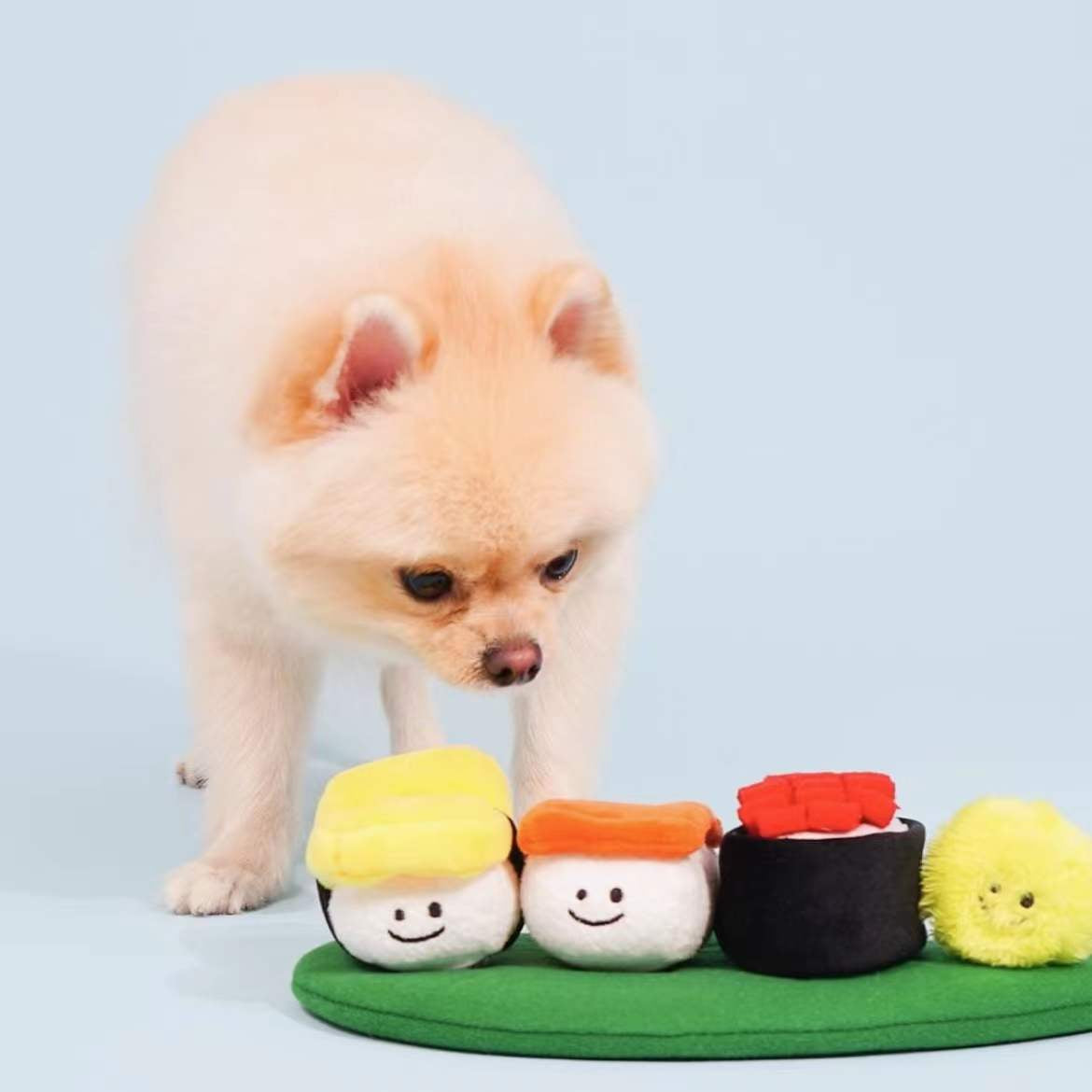 Cute Sniffing and Vocal Dog Takoyaki Sushi-Shaped Pet Toy