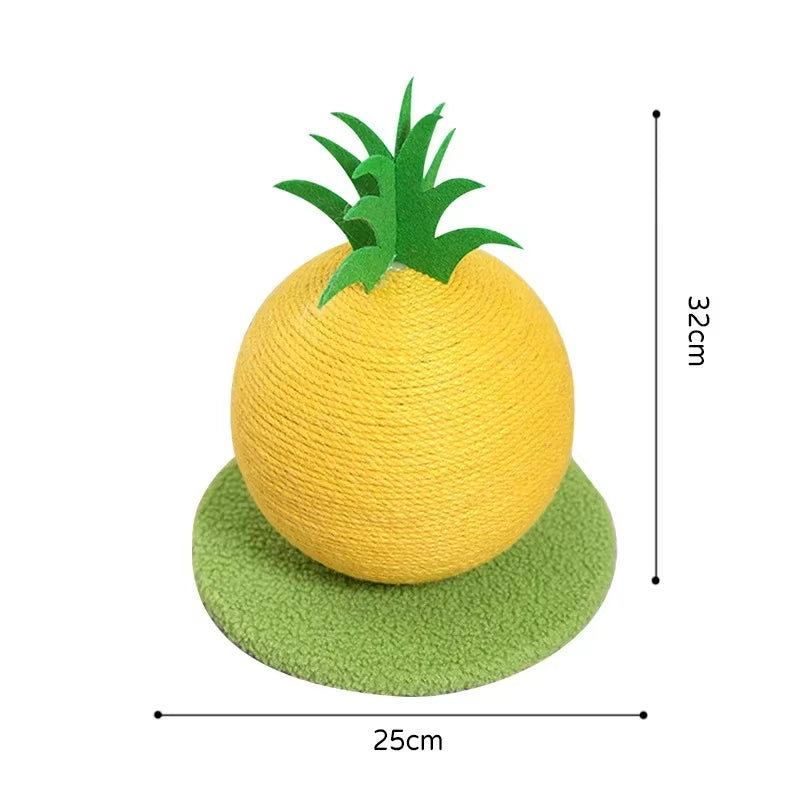 Cat Scratching Ball Toy Pineapple and Orange Cat Climbing Frame Grinding Paws Toys Kitten Scratcher for Pet Furniture Supplies