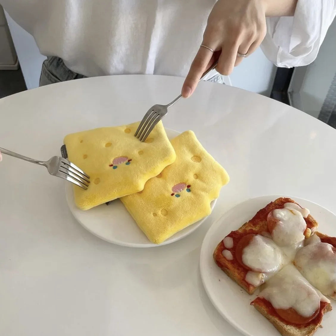 Cheese Slice Crinkle Toy